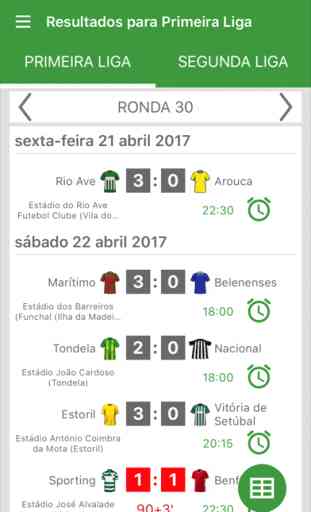 Resultados para Liga Nos Portugal 2017 / 2018 App 1