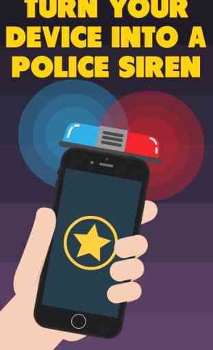 Sirene de polícia: Som e luz simulador. Brincadeir 1
