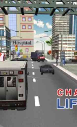 3D simulador de motorista de ambulância - condução de veículos de emergência & jogo de estacionamento 1
