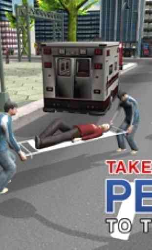 3D simulador de motorista de ambulância - condução de veículos de emergência & jogo de estacionamento 2