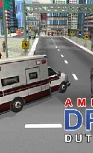 3D simulador de motorista de ambulância - condução de veículos de emergência & jogo de estacionamento 3