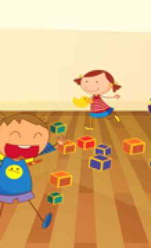 Ativos! Aprender jogo para crianças idade 2-5 sobre a escola: jogos e quebra-cabeças para o jardim de infância, Escola infantil ou na escola primária com crianças, brinquedos, livros, sala de aula, professor, quadro negro 1