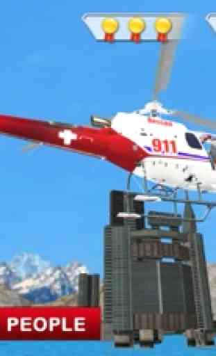 911 Ambulância Resgate Helicóptero Simulador Jogo 1