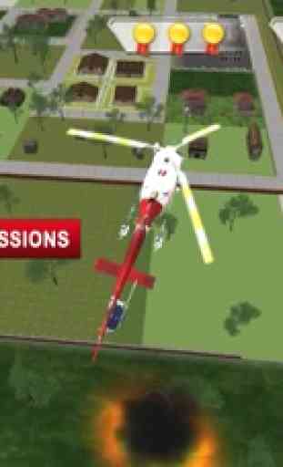 911 Ambulância Resgate Helicóptero Simulador Jogo 4