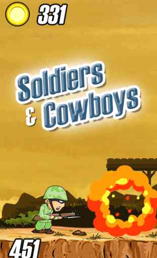 A Soldiers & Cowboys Battle! Jogo de Soldados e Cowboys 1
