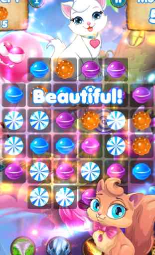 Kitty Crush - jogos de quebra-cabeça com doces e g 1