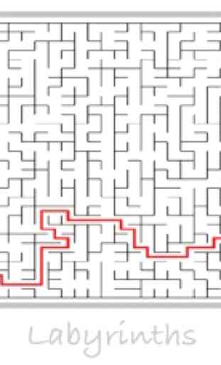 Labirintos para adultos e crianças, fácil e difíci 3