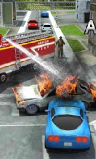 Resgate Fogo Caminhão Simulador Jogo: 911 Bombeiro 3