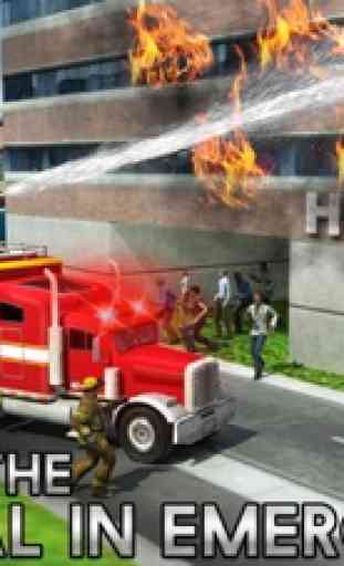 Resgate Fogo Caminhão Simulador Jogo: 911 Bombeiro 4