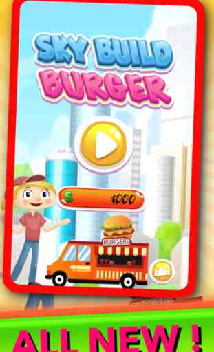 Sky Build Burger Tower 2 Bloquear Jogo (Gratuito) 1