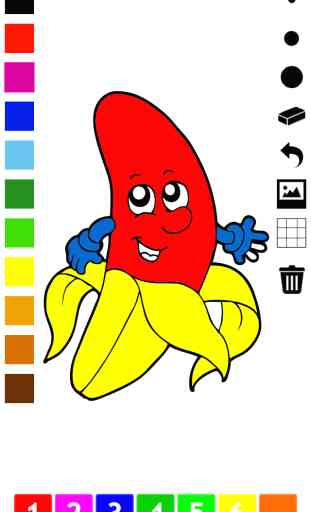 Livro para colorir de frutas e legumes para lactentes e crianças: Jogo com muitas fotos como maçã, banana, uva, limão, pêra, morango. Aprender para a creche, pré-escola ou creche escola 1