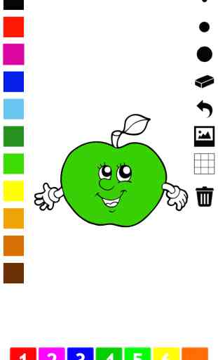 Livro para colorir de frutas e legumes para lactentes e crianças: Jogo com muitas fotos como maçã, banana, uva, limão, pêra, morango. Aprender para a creche, pré-escola ou creche escola 2