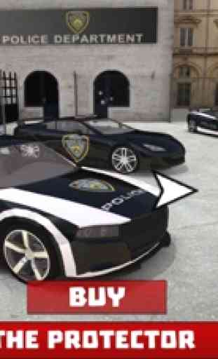 Carro de polícia de cidade 3D simulador de conduçã 3