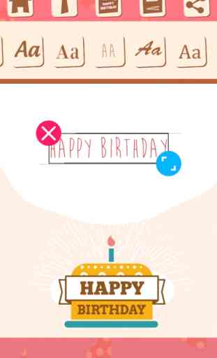 cartões de aniversário com adesivos - Editor 4