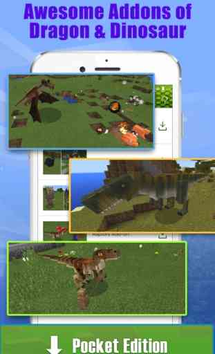 Dragon & Dinosaur Addons grátis for Minecraft PE 1