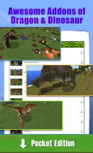 Dragon & Dinosaur Addons grátis for Minecraft PE 3