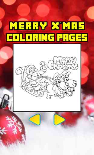 Natal coloração página do livro Papai Noel para as 2