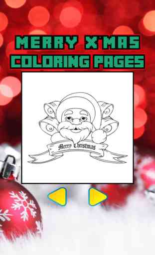 Natal coloração página do livro Papai Noel para as 3