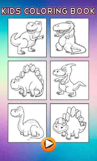 Dino Coloring Book - Dinosaur páginas de desenho e pintura habilidade de aprendizagem educativa Games For Kid & criança 2