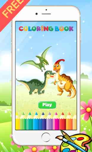Dinossauro Dragão Coloring Book - Desenho de jogo livre miúdo, Dino pintura e cor bons jogos 1