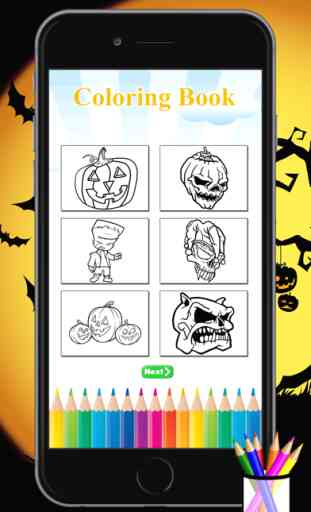 Feliz Dia das Bruxas para colorir Livro Jogo grátis para crianças 3