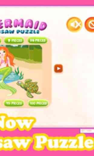 sereia princesa quebra-cabeça jogo de quebra-cabeça livre - animais marinhos subaquáticos jogos mágicos educação formação do cérebro para as crianças 3