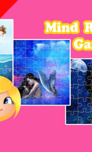 sereia princesa quebra-cabeça jogo de quebra-cabeça livre - animais marinhos subaquáticos jogos mágicos educação formação do cérebro para as crianças 4