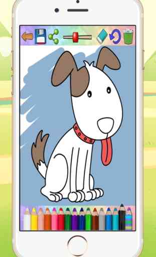 Livro e páginas colorir cães cachorros - jogos educativos crianças 3