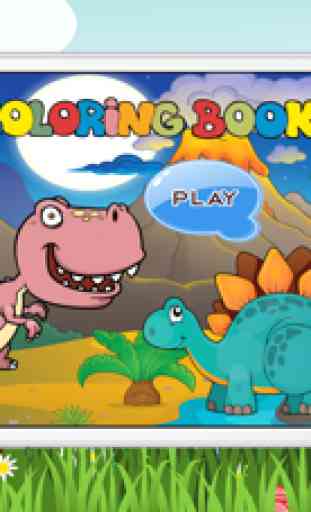 livro para colorir jogo Dino pequeno para crianças gratuitos 1