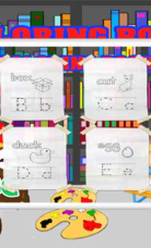Alfabeto letras livro de colorir para crianças 2