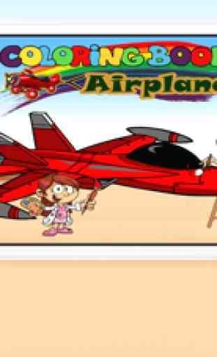 Aviões Jet Helicopter Coloring Book Para Crianças 1