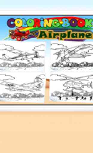 Aviões Jet Helicopter Coloring Book Para Crianças 2