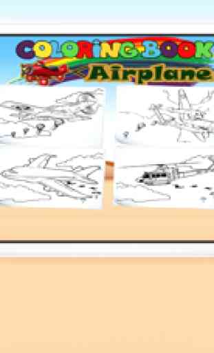 Aviões Jet Helicopter Coloring Book Para Crianças 4