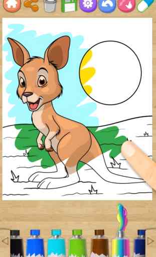 Livro de animais para crianças  – colorir e pintar 1