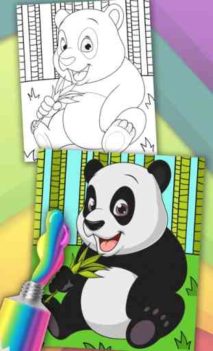 Livro de animais para crianças  – colorir e pintar 2