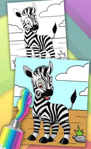 Livro de animais para crianças  – colorir e pintar 4