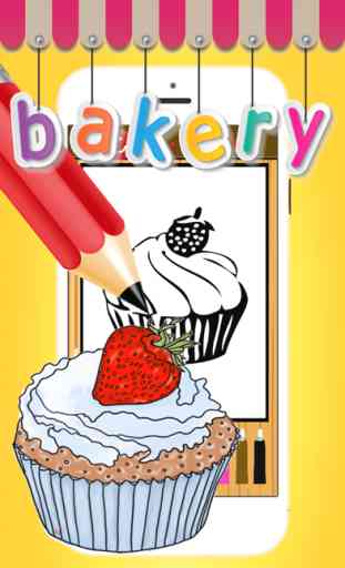 Color Me:Bakery Cup cake Pop Criador Kids Coloring 4