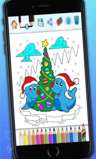 Chama a pintar Xmas - livro de colorir Natal para crianças com marcador mágico 2