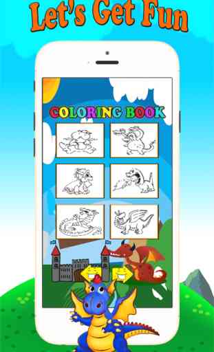 Dragão e pintura Coloring Book: Aprendendo habilidades melhores de diversão jogos grátis para crianças 2