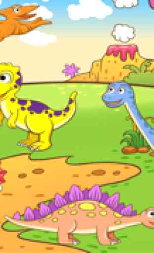 Jogo para crianças de 2-5 sobre os dinossauros: Jogos e quebra-cabeças para o jardim de infância, pré-escola ou creche com Tyrannosaurus Rex, Velociraptor, Triceratops e muito mais. Prehistoric divertido com fósseis, répteis, anfíbios, lagartos 1