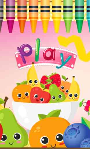 Fruit Vocab & Paint Game - Fruta colorir gratis 3
