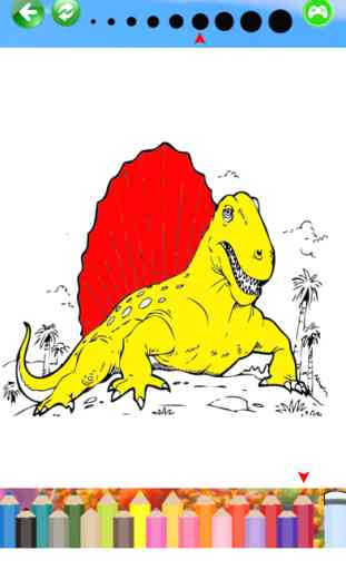 Dinossauros jurássicos Desenhos para colorir jogo 2