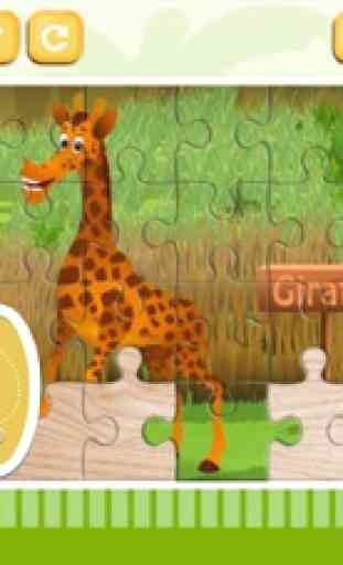 Aprenda Zoo Animais Jigsaw Puzzle Jogo Para Crianç 2