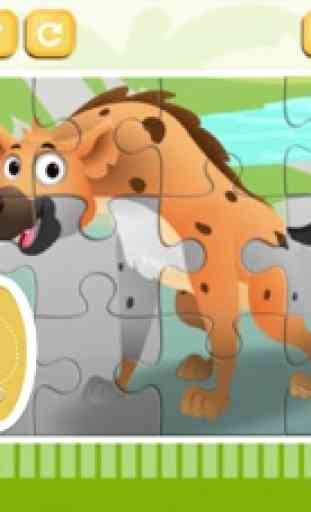 Aprenda Zoo Animais Jigsaw Puzzle Jogo Para Crianç 3