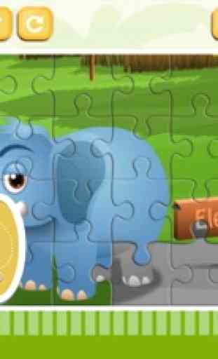 Aprenda Zoo Animais Jigsaw Puzzle Jogo Para Crianç 4