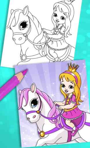 Princesa para colorir para crianças - Pro 1