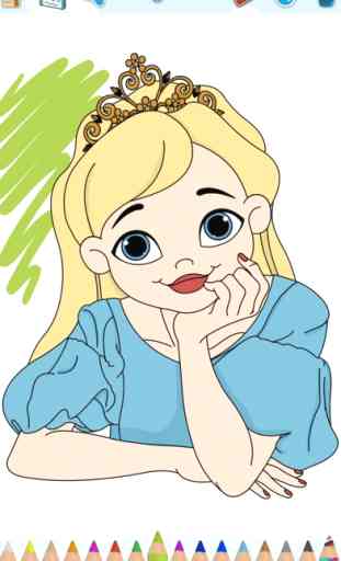 Princesa para colorir para crianças - Pro 2
