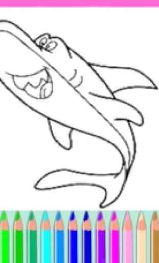 golfinho tubarão livro animais marítimas coloração 4