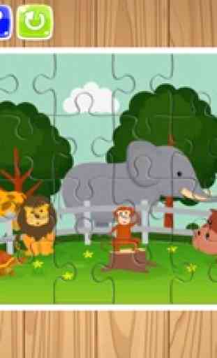 Zoo Animal Jigsaw Puzzle grátis para crianças e ad 3