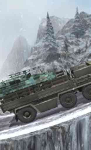 Exército caminhão pesado transporte carga - neve 4